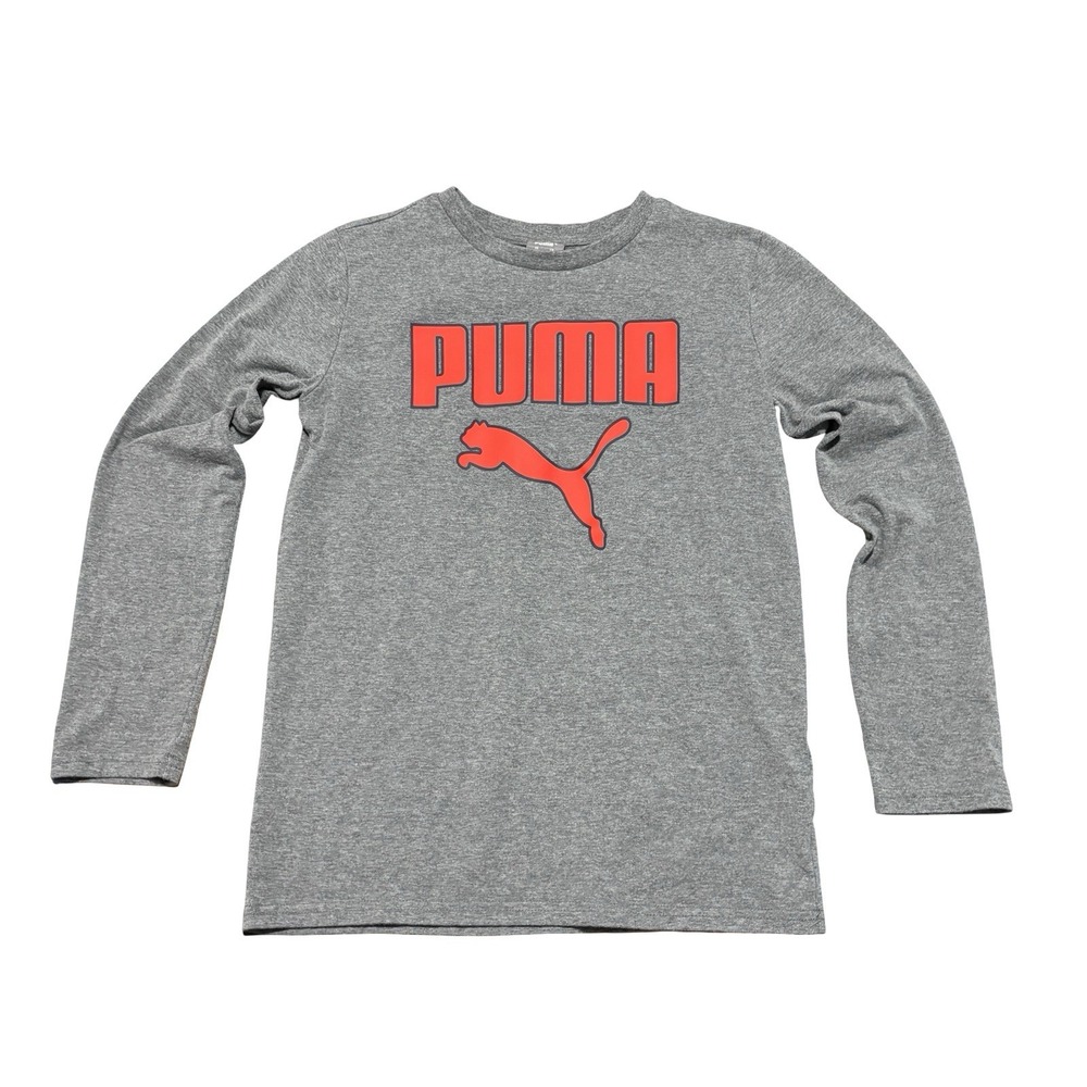 Puma Youth Boys Graphic T Shirt Gray Size Medium 10-12 16 x 23